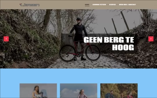 Desktop weergave website wielersportliersen.nl