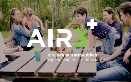 Desktop weergave website air3plus.nl